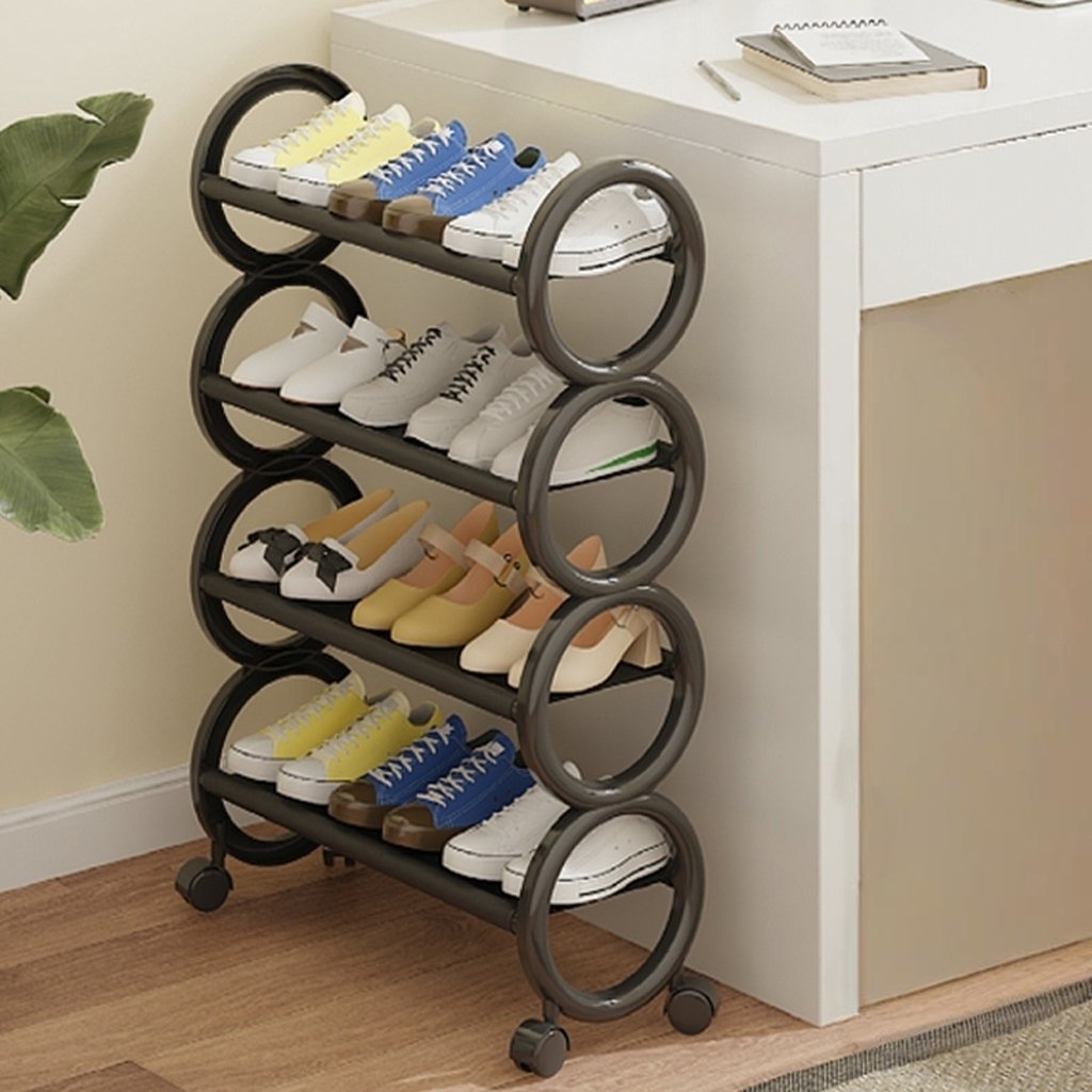 رف أحذية بتصميم صغير الحجم مزود بعجلات - الصورة 7