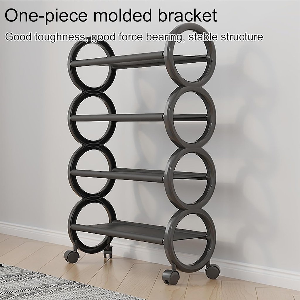 رف أحذية بتصميم صغير الحجم مزود بعجلات - الصورة 3