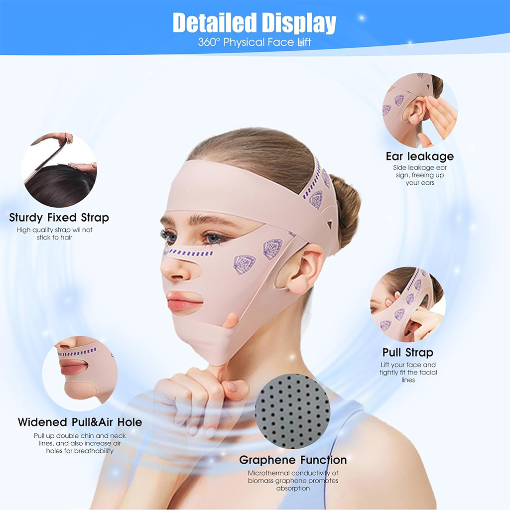 SIBOTE Masque de Lifting Facial Anti-Relâchement pour Visage et Menton – قناع شد الوجه - الصورة 5
