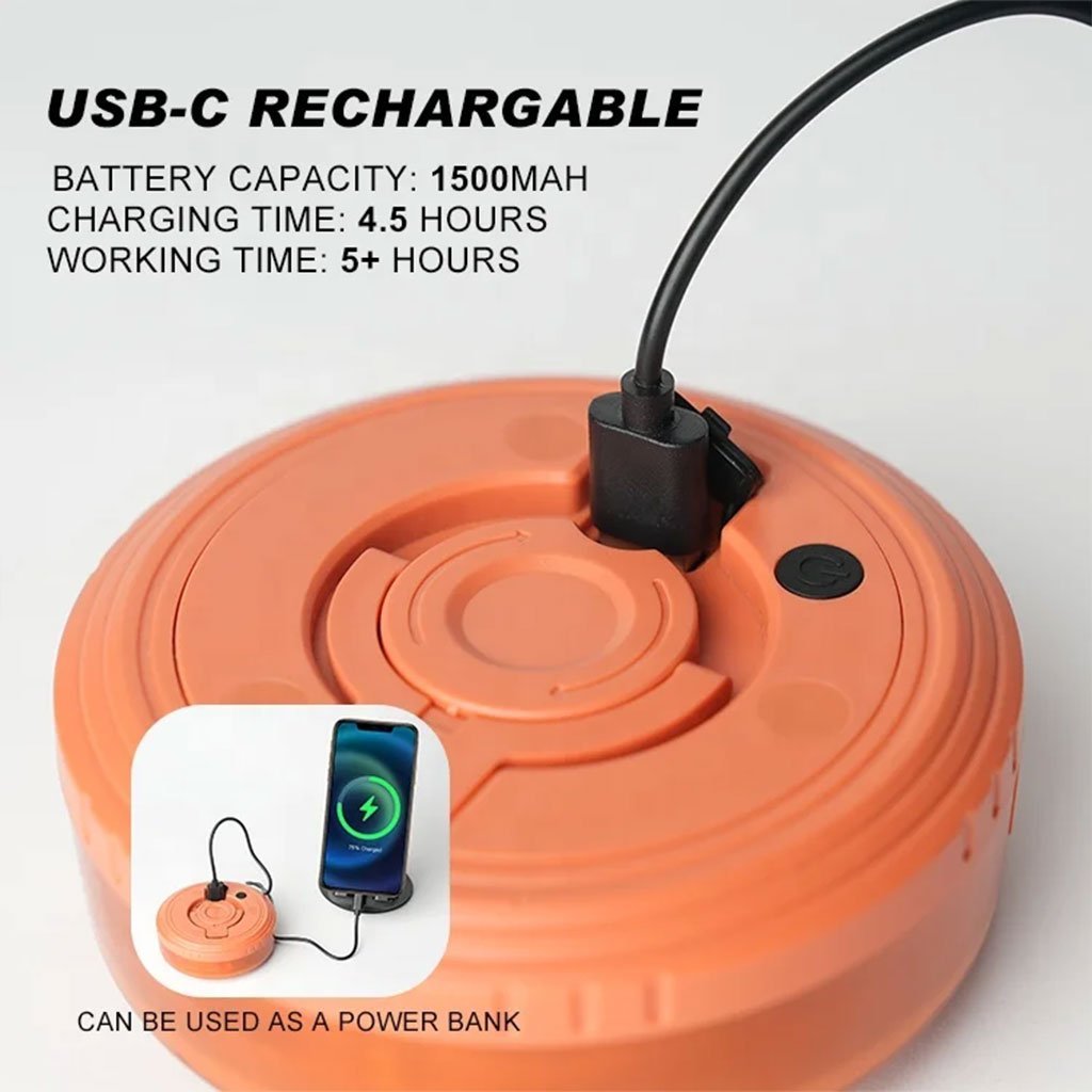 مصباح تخييم LED متعدد الوظائف مع شاحن - الصورة 5