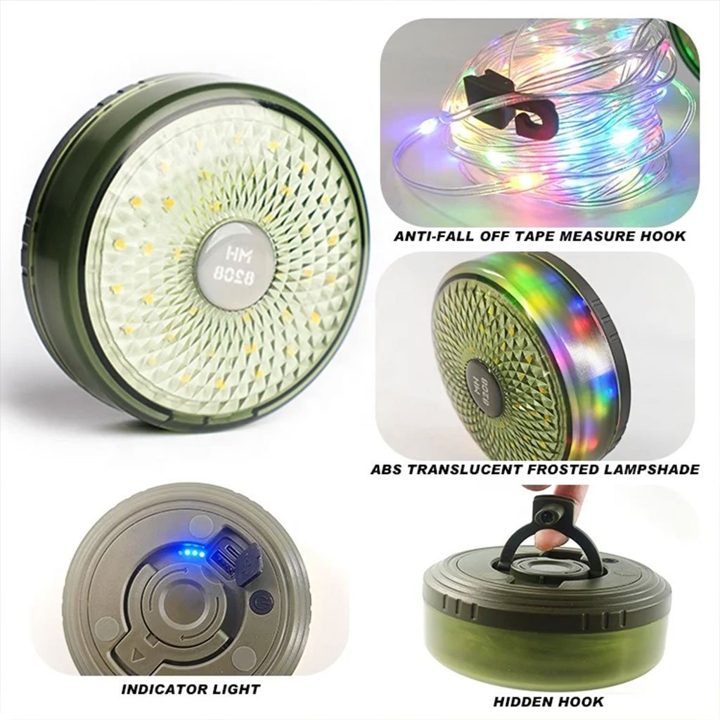 مصباح تخييم LED متعدد الوظائف مع شاحن - الصورة 6