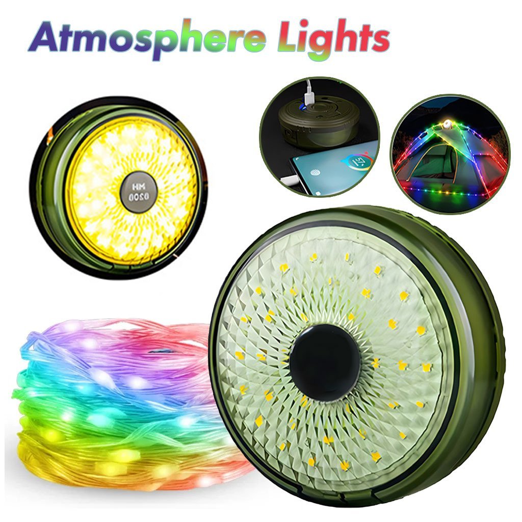 مصباح تخييم LED متعدد الوظائف مع شاحن