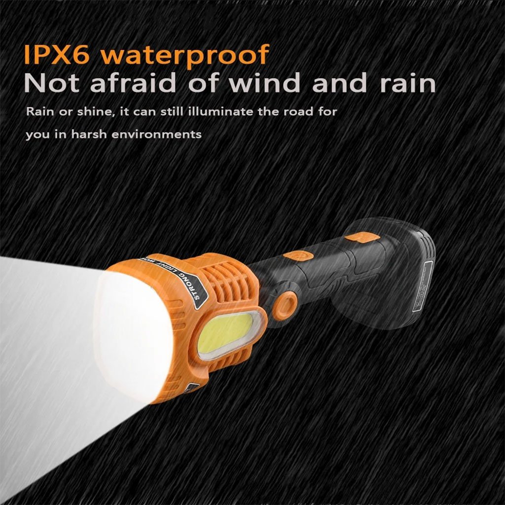 مصباح يدوي قابل لإعادة الشحن عبر منفذ مزود بضوء - الصورة 5