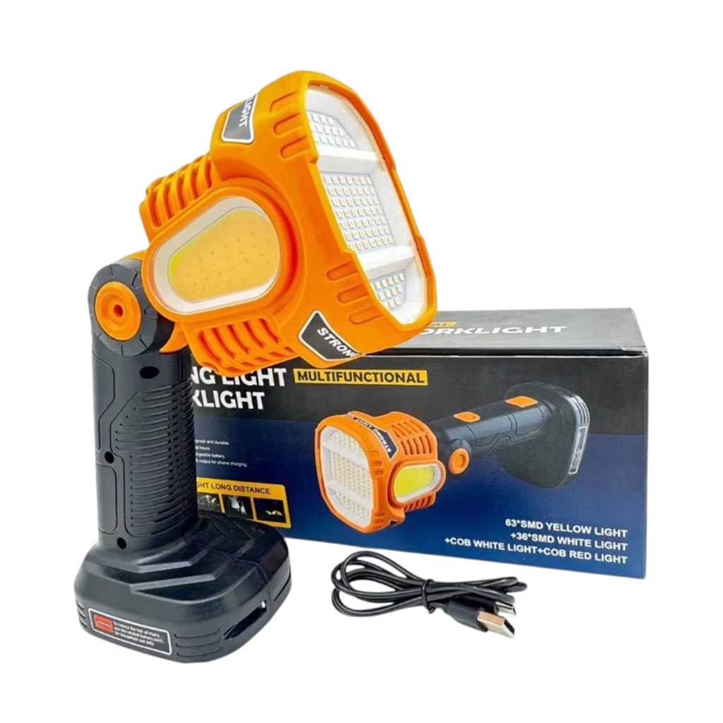 مصباح يدوي قابل لإعادة الشحن عبر منفذ مزود بضوء - الصورة 4