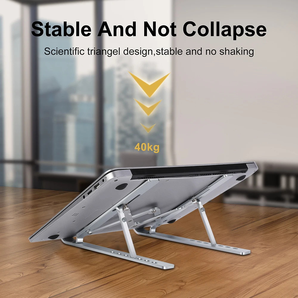 Support pliable réglable en Aluminium pour ordinateur Portable - الصورة 2