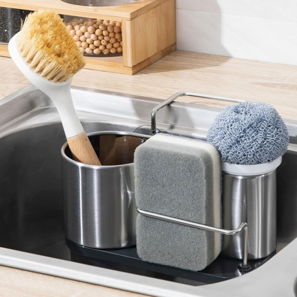 porte éponge de cuisine et organisateur suspendu pour évier – منظم أغراض حوض الغسيل
