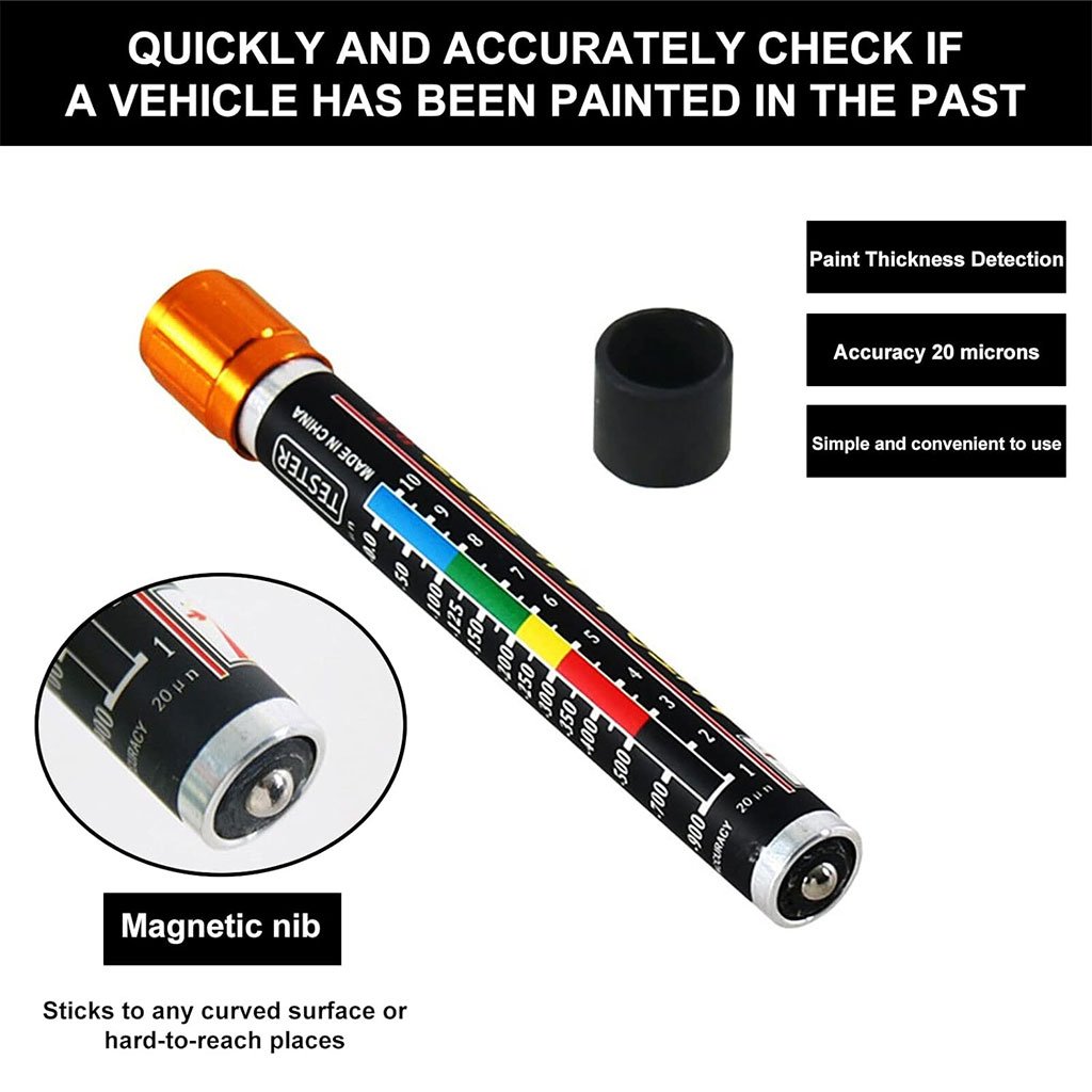 جهاز قياس سمك الطلاء بمقياس ذي طرف مغناطيسي للسيارات - الصورة 3