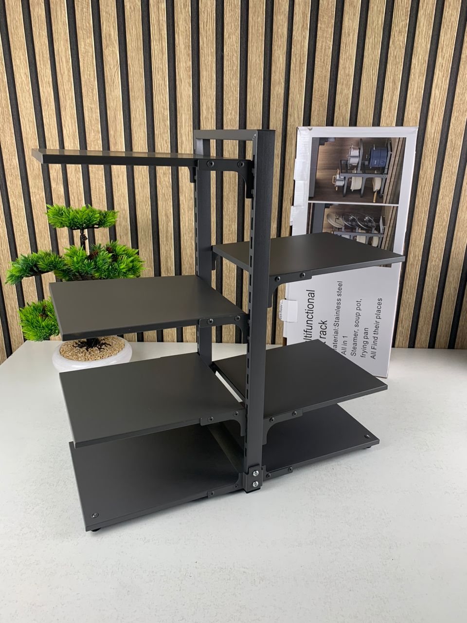 Organisateur de casseroles à fixer sous un meuble robuste et réglable à 7 niveaux – منظم أواني - الصورة 4