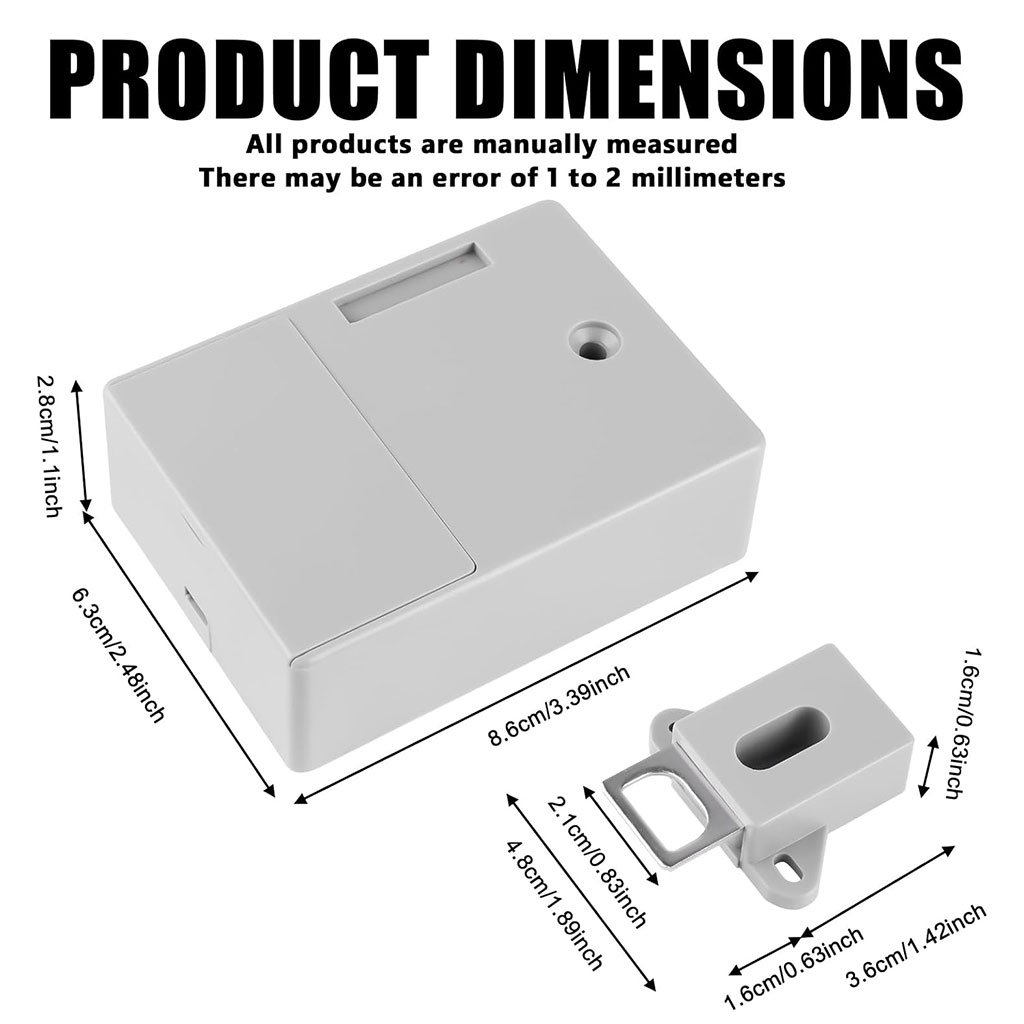 قفل إلكتروني للخزانة مع بطاقة فتح القفل - الصورة 7