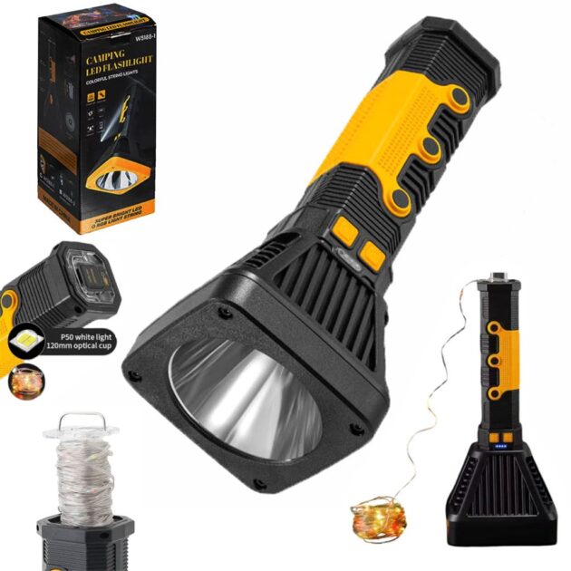 مصباح يدوي وبطارية متنقلة...