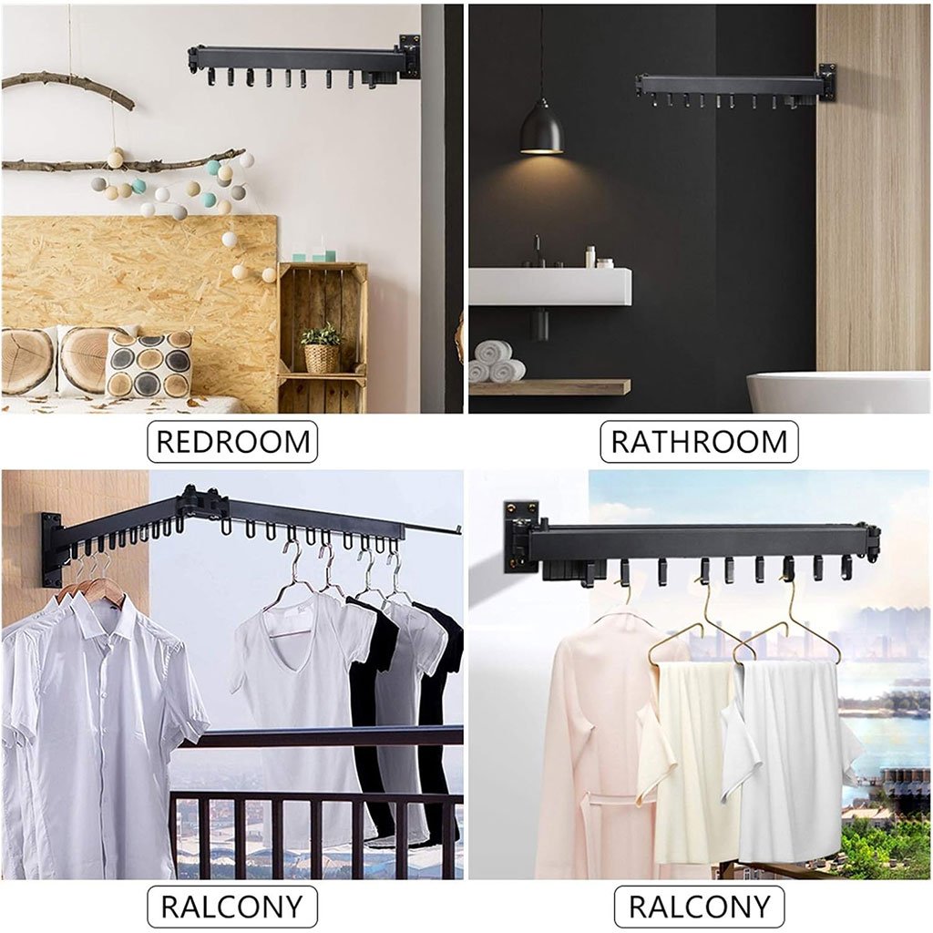 مجفف ملابس قابل للسحب لتوفير المساحة - الصورة 6