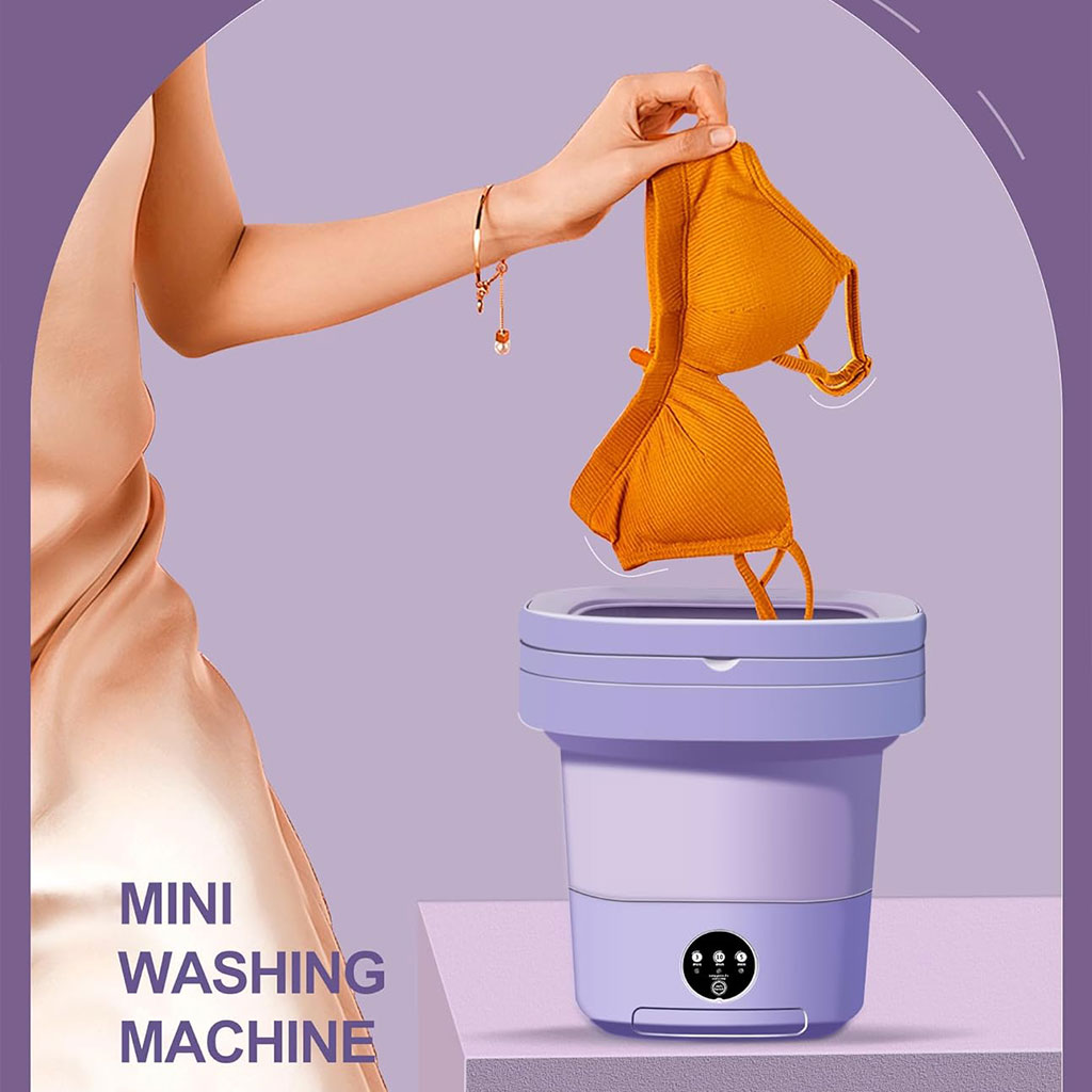 Mini Machine à Laver Pliable et Portable 3 Modes avec Fonction Déshydratation – غسالة ملابس محمولة - الصورة 7