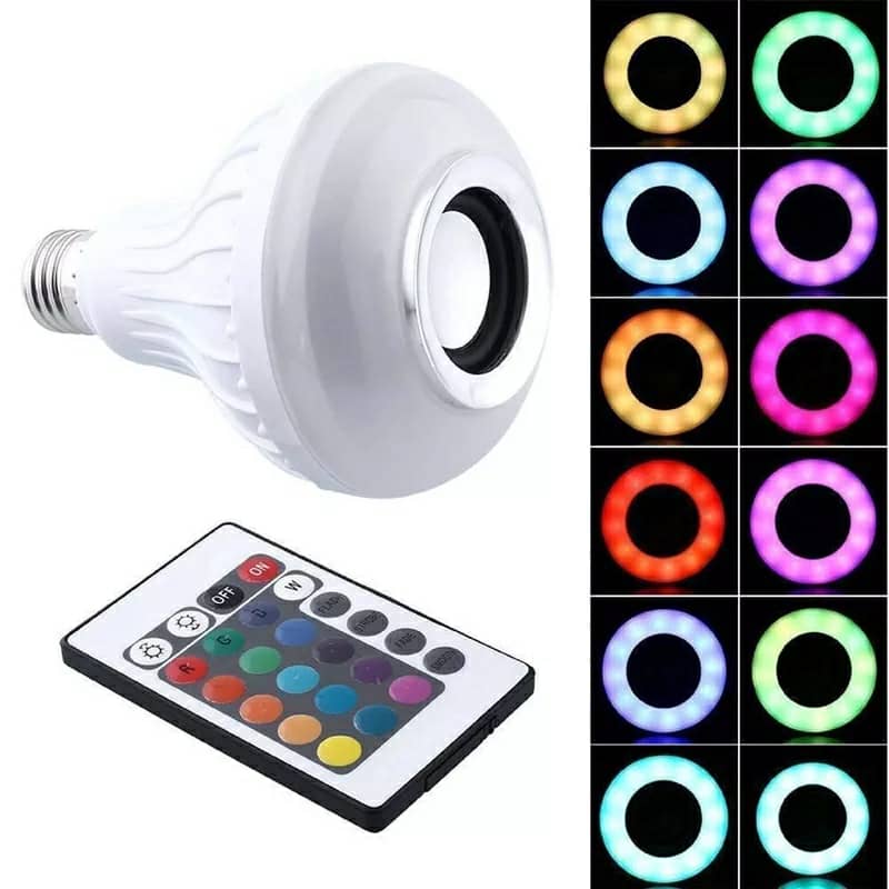 ampoule bluetooth avec haut parleur rgb télécommande sansfil