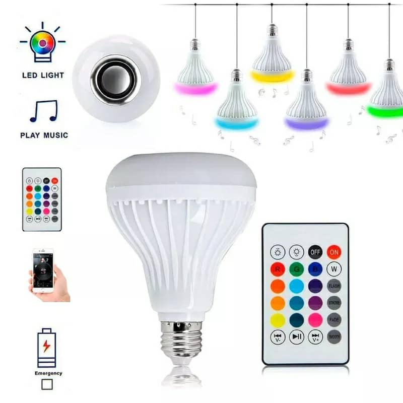 ampoule bluetooth avec haut parleur rgb télécommande sansfil