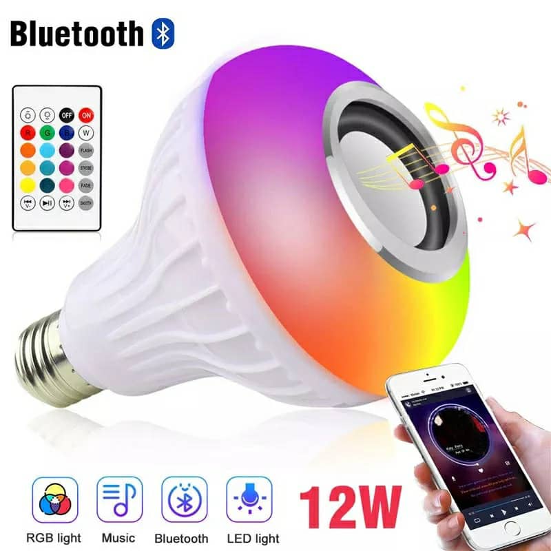 ampoule bluetooth avec haut parleur rgb télécommande sansfil