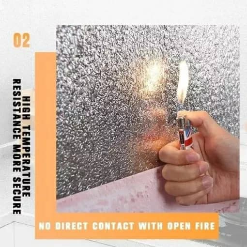 Autocollant d'aluminium auto-adhésif 5M Anti-l'huile pour cuisine - الصورة 5