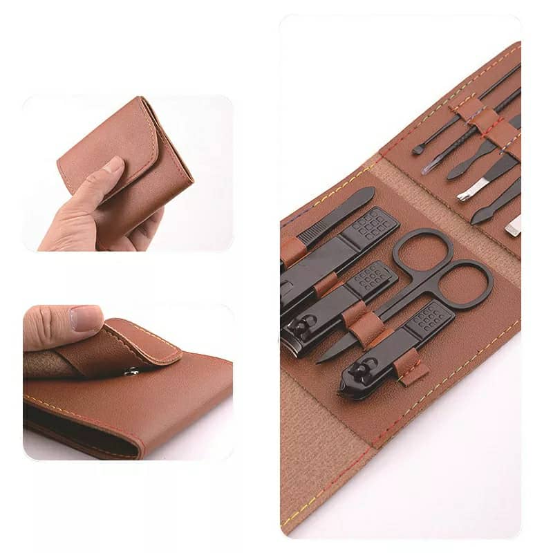 Ensemble de 12 pcs coupe-ongles professionnel en acier inoxydable - الصورة 2