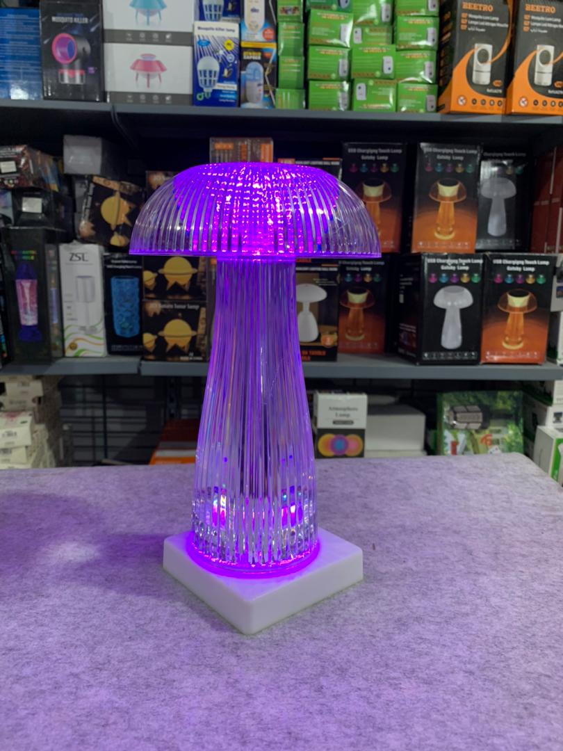 Veilleuses transparentes avec télécommande tactile en forme de champignon3600 - الصورة 4