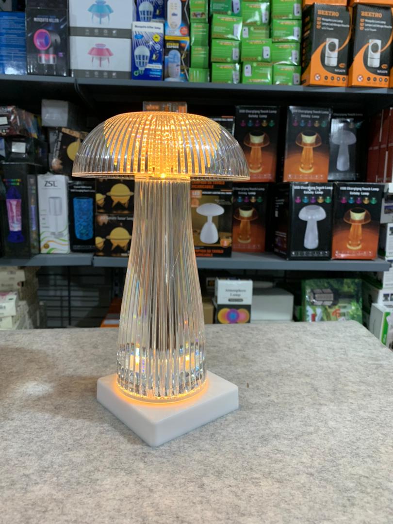 Veilleuses transparentes avec télécommande tactile en forme de champignon3600 - الصورة 3