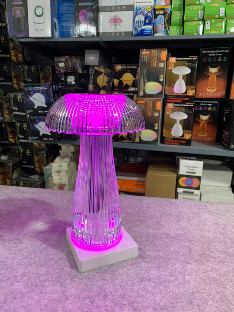 Veilleuses transparentes avec télécommande tactile en forme de champignon3600 - الصورة 2