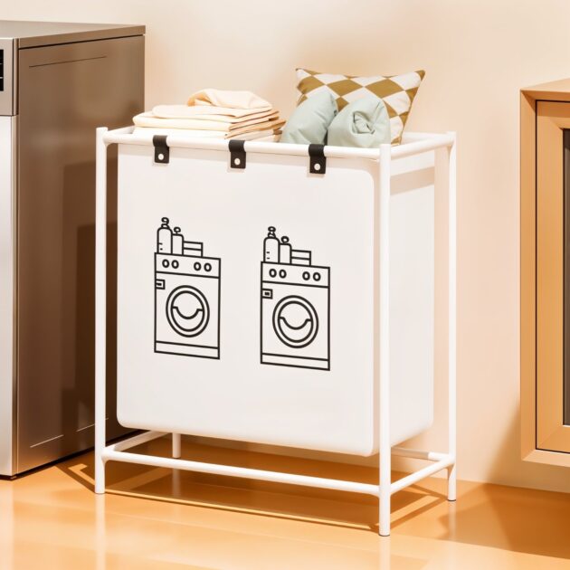 سلة غسيل بعجلات للملابس...