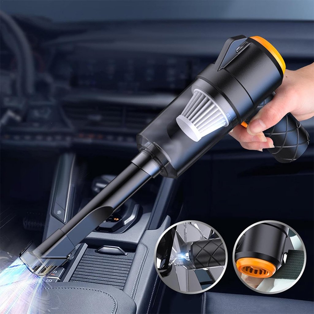 مكنسة كهربائية ومنفاخ هواء صغيران وقويان 2 في 1 - الصورة 7