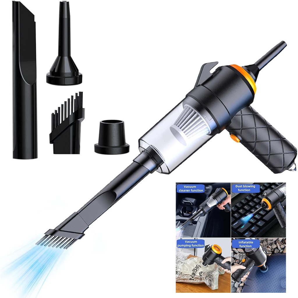 مكنسة كهربائية ومنفاخ هواء صغيران وقويان 2 في 1