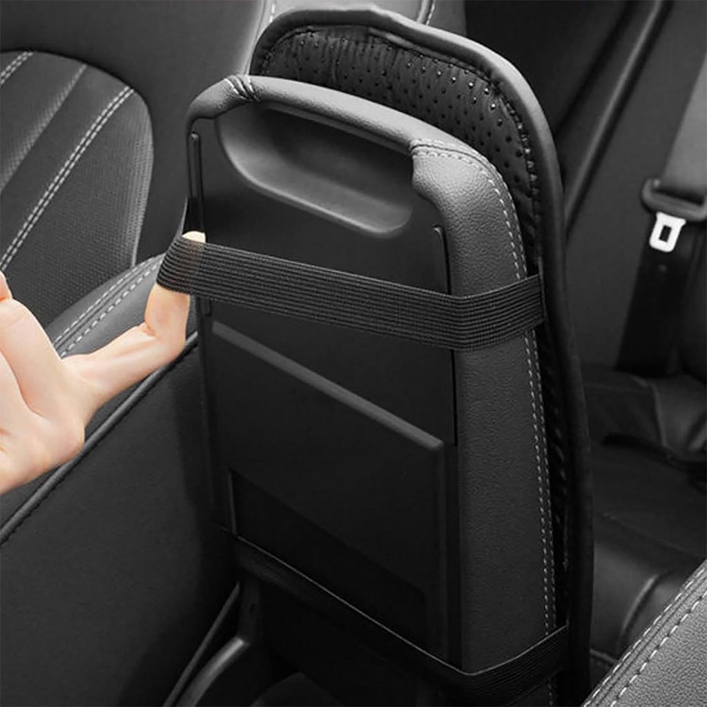 غطاء مسند ذراع السيارة من الجلد الرقيق مع حقيبتي - الصورة 4