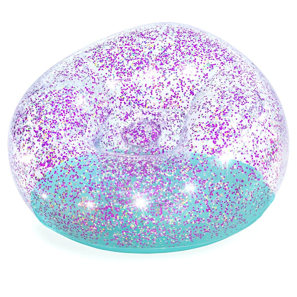 كرسي أحلام عملاق قابل للنفخ مزين بالترتر - الصورة 2