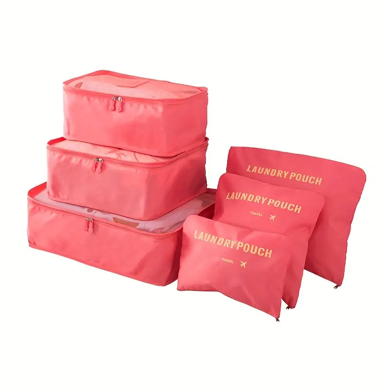 مجموعة من 6 أكياس تخزين مكعبة الشكل لأكياس غسيل - الصورة 2