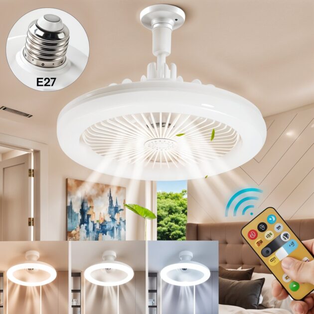 مروحة إضاءة سقفية E27...