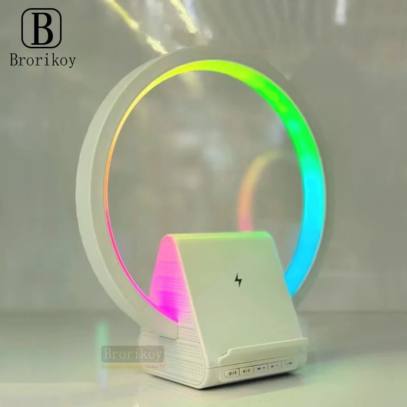 مصباح بجانب السرير مزود بشاحن لاسلكي - الصورة 4