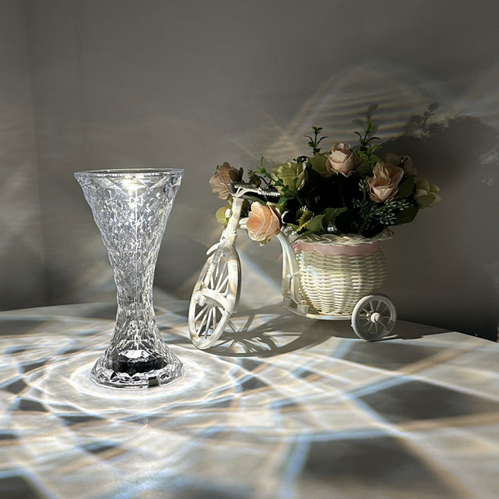 مصباح طاولة لاسلكي يعمل باللمس من الكريستال لغرفة النوم - الصورة 5