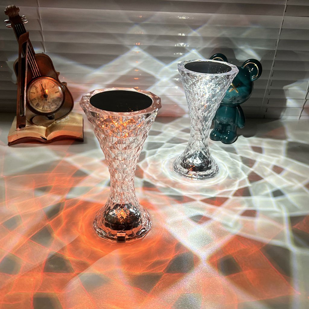 مصباح طاولة لاسلكي يعمل باللمس من الكريستال لغرفة النوم - الصورة 6