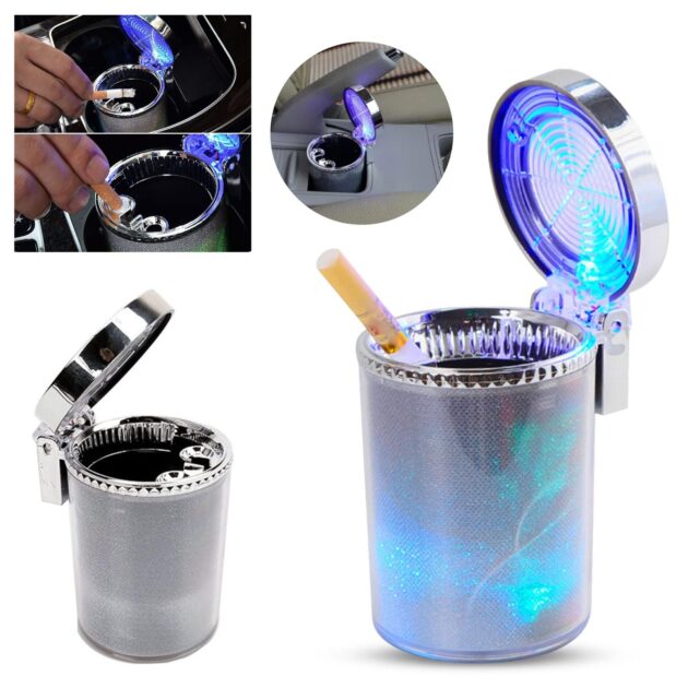 منفضة سجائر مزودة بغطاء...