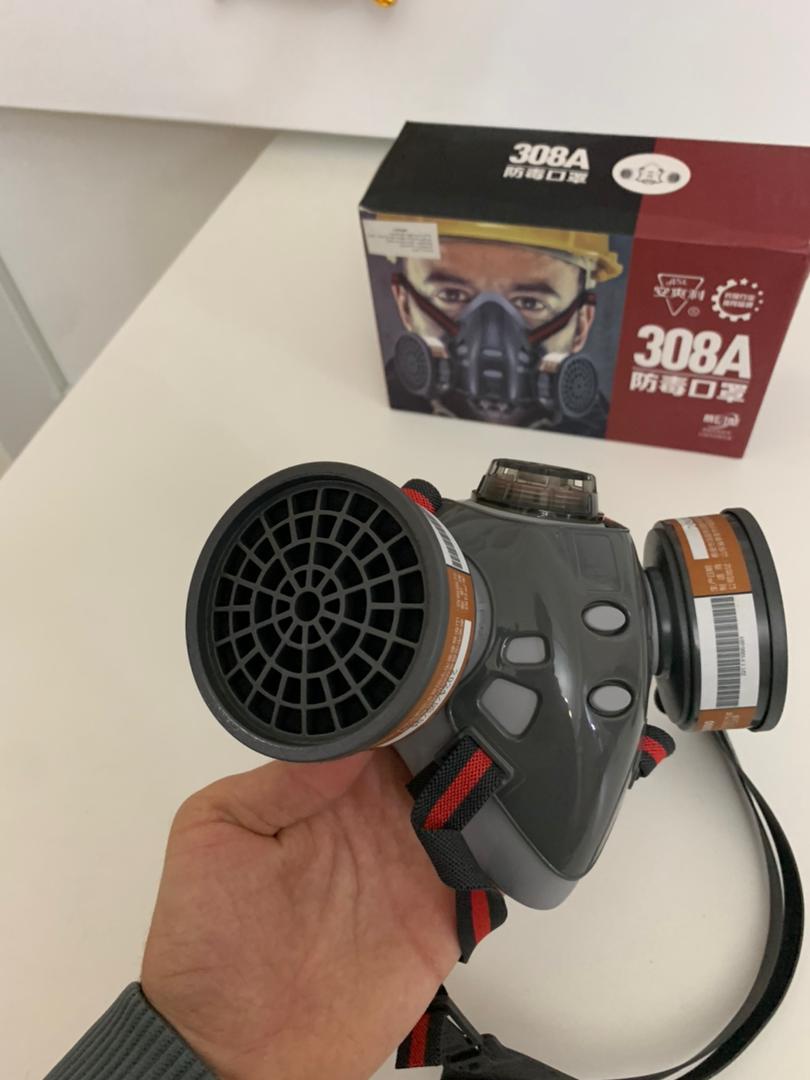Masque de protection gaz avec 2 filtres au gel de silice – قناع تنفس للحرفيين - الصورة 2