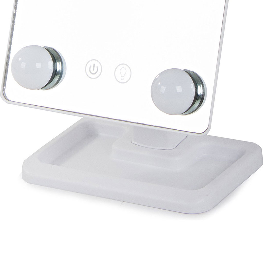 Miroir de Maquillage avec 4 ampoules LED Contrôle tactile intelligent et rotation à 360° – مرآة المكياج - الصورة 5