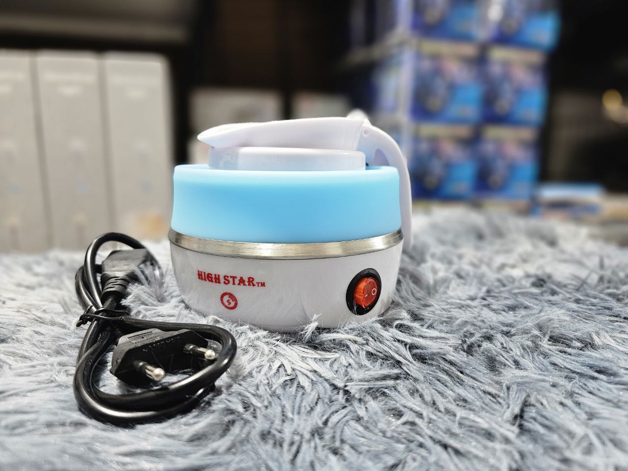 Bouilloire électrique pliable en silicone ,portable Avec indicateur de mise hors tension غلاية كهربائية قابلة للطي محمولة سيليكون - الصورة 3