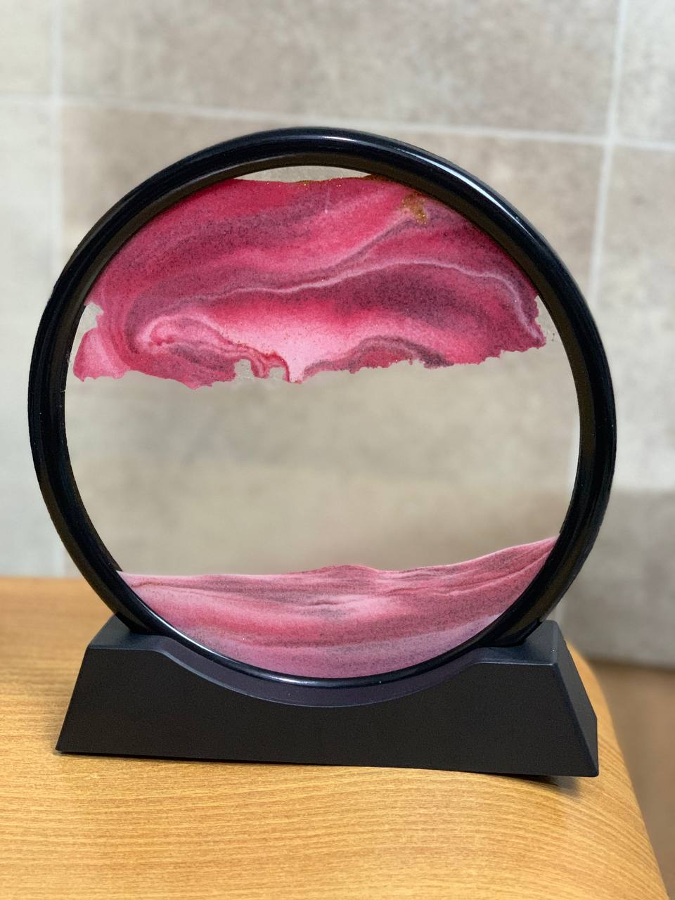 Sablier 3D en Verre rond 12 pouces pour la décoration de la maison - الصورة 2