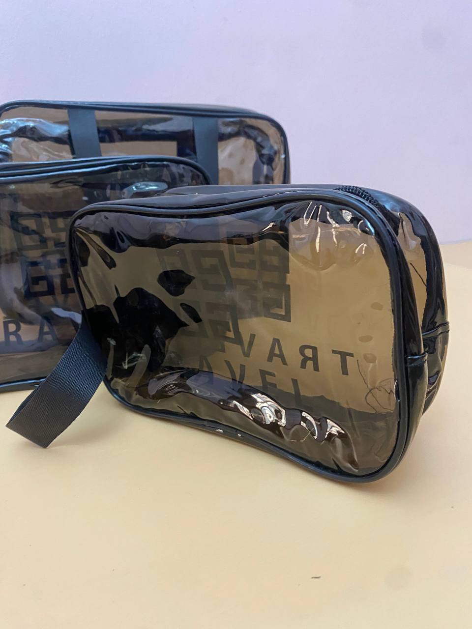Pack 3 Pcs Sacs de toillete trousse à cosmétiques, trousse de maquillage, trousse de toilette étanche V2 - الصورة 2