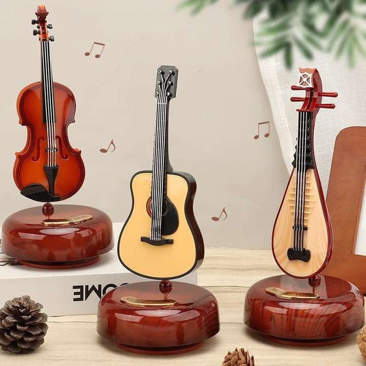 Mini instrument de musique rétro OUD, boîte à musique Décoration - الصورة 2