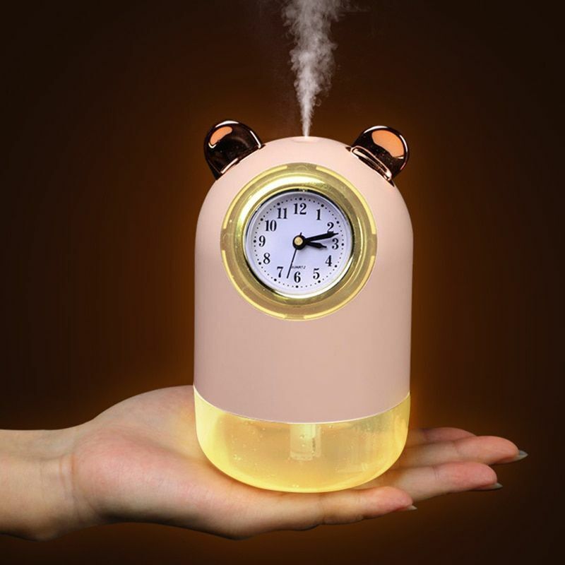 humidificateur avec horloge et Spray pour bureau 7 Couleur led 300 ML - الصورة 5