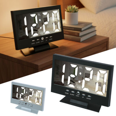 ساعة منبه رقمية DS-8082L بشاشة LED عاكسة حديثة