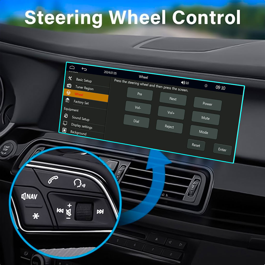 راديو سيارة 2DIN بشاشة لمس مع CarPlay وAndroid Auto وBluetooth وWi-Fi - الصورة 7