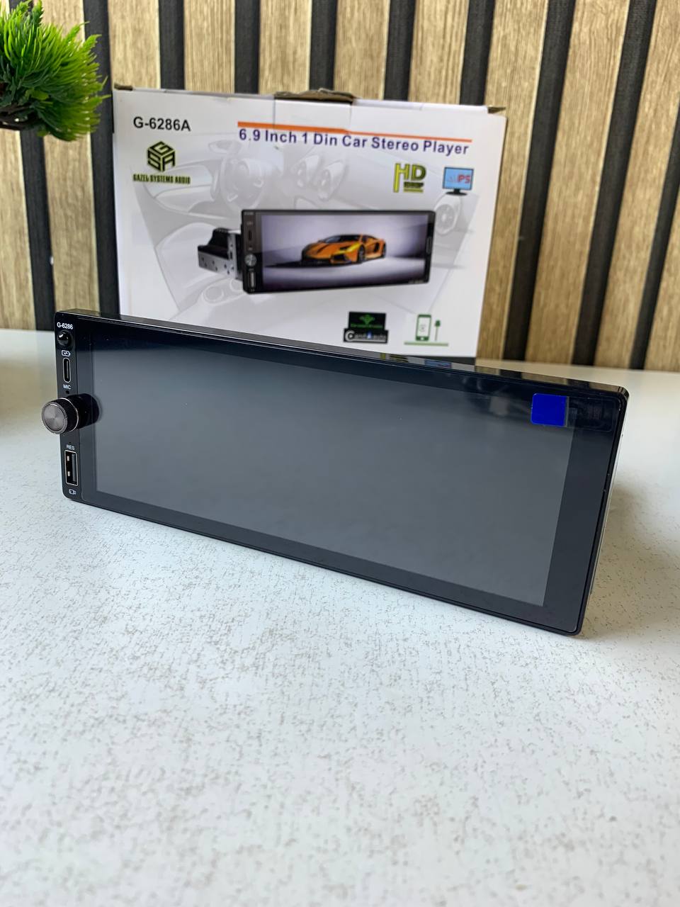 جهاز راديو سيارة 1DIN بشاشة لمس 6.9 بوصة يدعم Apple CarPlay اللاسلكي وAndroid Auto - الصورة 5