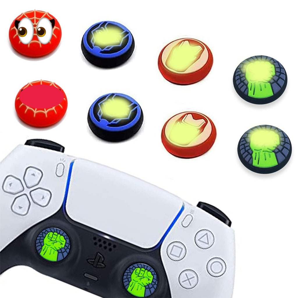 طقم 8 قطع أغطية سيليكون ناعمة لعصي التحكم في يد الألعاب - الصورة 10