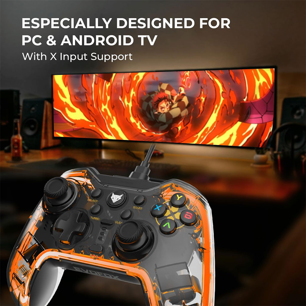 يد تحكم سلكية للألعاب بإضاءة نيون RGB موديل PG-003 - الصورة 6