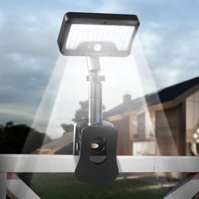 مصباح جداري شمسي LED بمشبك مع مستشعر حركة YX-672L-1