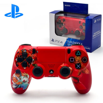 يد تحكم لاسلكية PS4 DualShock إصدار Street Fighter (High Copy) ببطارية قابلة للشحن