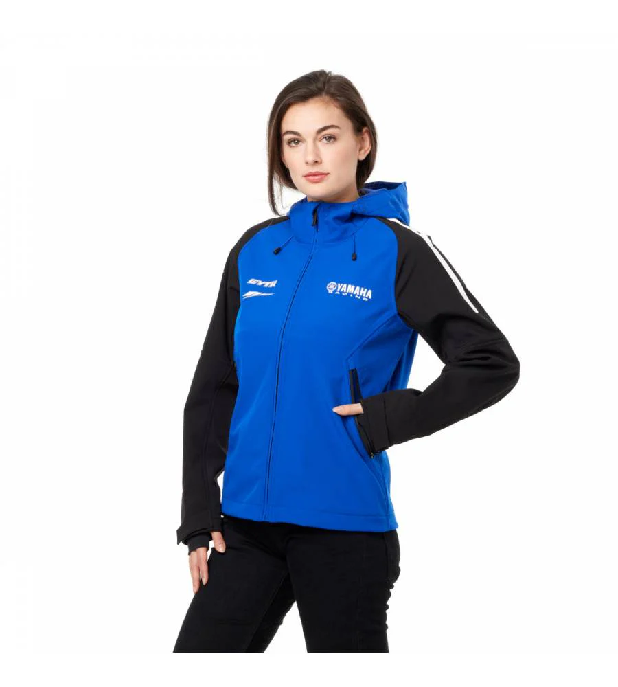 سترة ياماها ريسينغ Softshell زرقاء بقبعة للجنسين